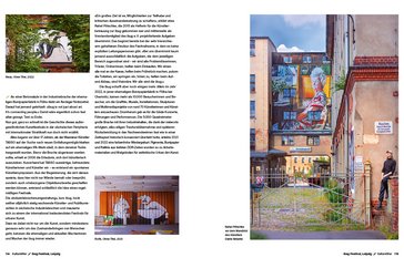 Das Bild zeigt eine Seite des Kulturstifters (Bookzine). Thema ist das ibug Festival in Leipzig.